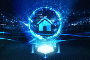 İş, teknoloji, internet ve ağ konsepti. Emlak Konut İpoteği Yönetimi Kirası.