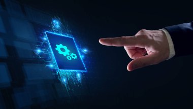 İş, Teknoloji, İnternet ve ağ konsepti. Otomasyon Yazılım Teknolojisi Süreç Sistemi.