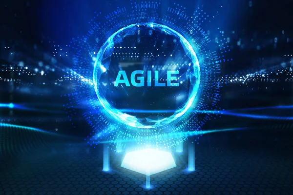 Zakelijk Technologie Internet Netwerkconcept Agile Software Ontwikkeling — Stockfoto