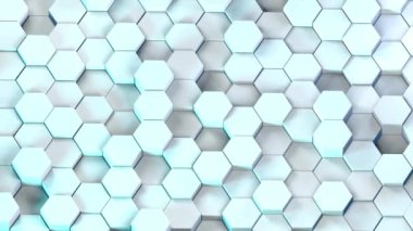 Soyut altıgen geometrik yüzey. Minimum altıgen ızgara, rastgele dalgalanma arkaplanı.