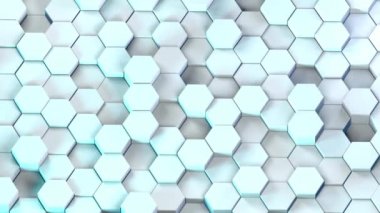 Soyut altıgen geometrik yüzey. Minimum altıgen ızgara, rastgele dalgalanma arkaplanı.