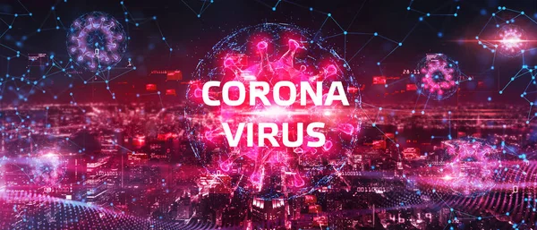 Вірус Корони Coronavirus 2019 Ncov Вибух Корони Епідемічний Вірус Респіраторний — стокове фото