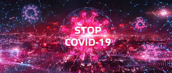 Ιός Του Στέμματος Coronavirus 2019 Ncov Ιός Της Κορόνας Σπάει — Φωτογραφία Αρχείου