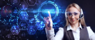 İş, Teknoloji, İnternet ve ağ konsepti. Dijital pazarlama içeriği planlama reklam stratejisi konsepti. Müşteri tecrübesi 