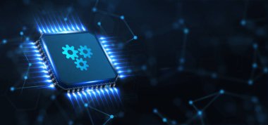 İş, Teknoloji, İnternet ve ağ konsepti. Otomasyon Yazılım Teknolojisi Süreç Sistemi.