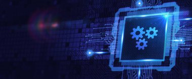 İş, Teknoloji, İnternet ve ağ konsepti. Otomasyon Yazılım Teknolojisi Süreç Sistemi.