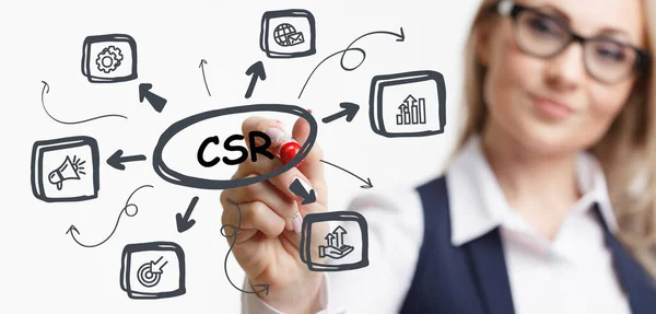 ビジネス テクノロジー インターネット ネットワークの概念 デジタルマーケティングコンテンツ企画広告戦略コンセプト Csr — ストック写真