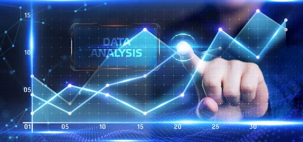 Data Analysis Business Finance Concept Rapport Information Pour Stratégie Entreprise — Photo