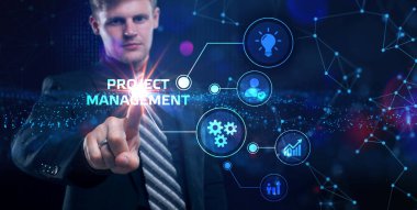 İş, Teknoloji, İnternet ve ağ konsepti. Dijital pazarlama içeriği planlama reklam stratejisi konsepti. Proje yönetimi 