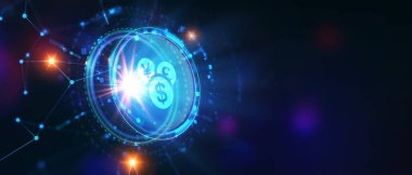 İş, Teknoloji, İnternet ve ağ konsepti. ICO İlk Para Teklifi.