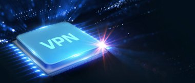 İş, Teknoloji, İnternet ve ağ konsepti. VPN ağ güvenliği internet gizlilik şifreleme kavramı.