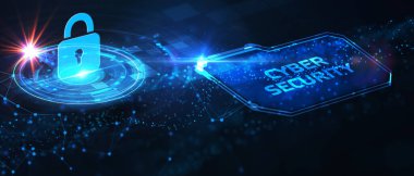 Siber güvenlik veri koruması iş teknolojisi gizlilik kavramı. Siber güvenlik 