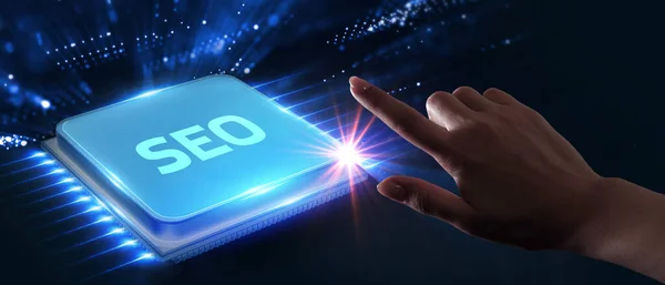 Business Technology Internet Network Concept Seo Search Engine Optimization Marketing — Stock Photo, Image