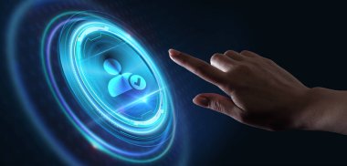 İş, Teknoloji, İnternet ve ağ konsepti. İnsan Kaynakları İK yönetimine adam toplama iş bulma kavramı.                               