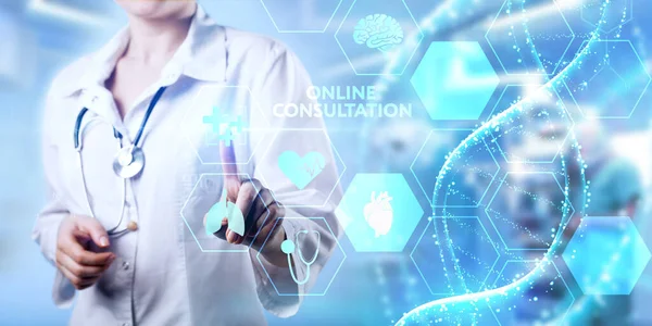 Moderne Technologie Gezondheidszorg Medische Diagnose Medische Consultatie Online — Stockfoto
