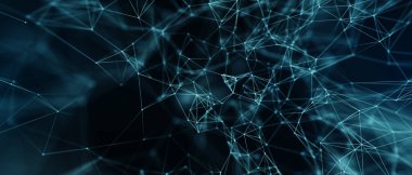 Abstract futuristic - technology with polygonal shapes on dark blue background. Design digital technology concept.	