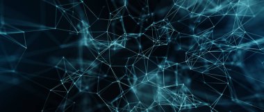 Abstract futuristic - technology with polygonal shapes on dark blue background. Design digital technology concept.	