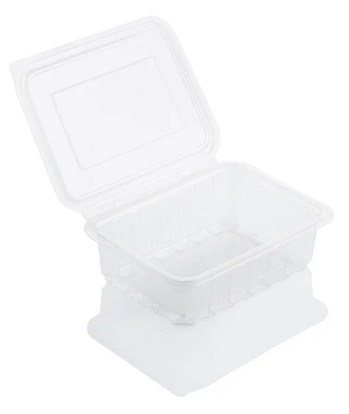 Lege transparante plastic voedselcontainer — Stockfoto