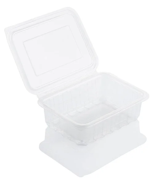 Empty transparent plastic food container Stock Image