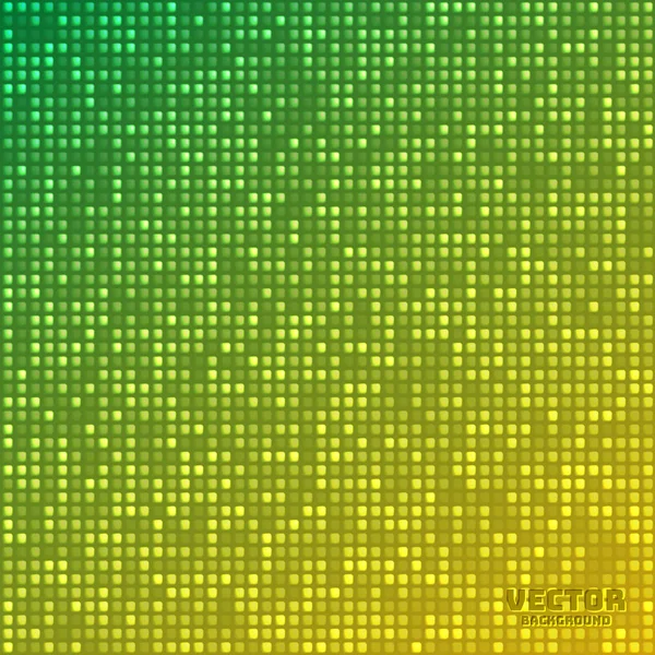Vetor abstrato brilhante mosaico gradiente verde fundo amarelo — Vetor de Stock