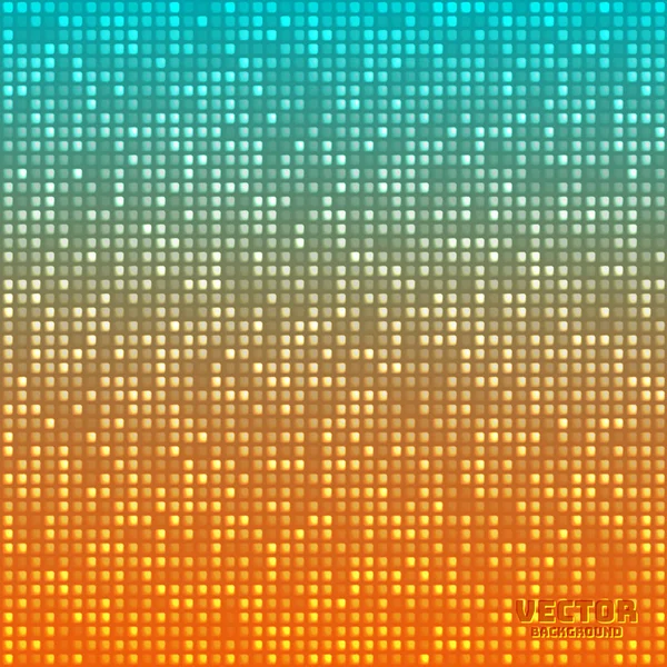 Vector abstracto brillante mosaico degradado naranja fondo azul — Archivo Imágenes Vectoriales