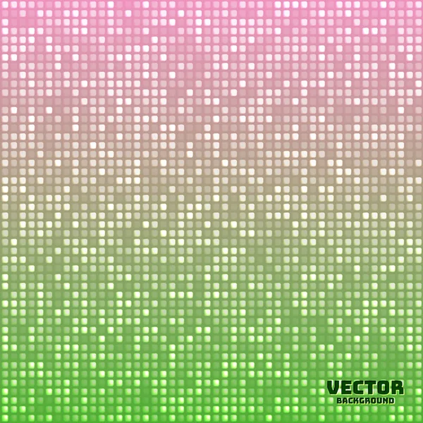 Vetor abstrato brilhante mosaico gradiente verde fundo rosa — Vetor de Stock