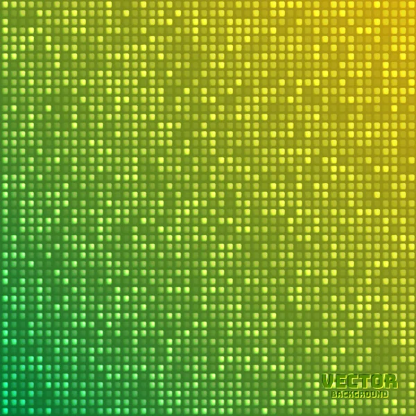 Vetor abstrato brilhante mosaico gradiente verde fundo amarelo — Vetor de Stock