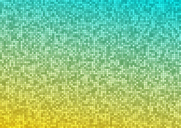 Vetor abstrato brilhante mosaico gradiente azul fundo amarelo — Vetor de Stock