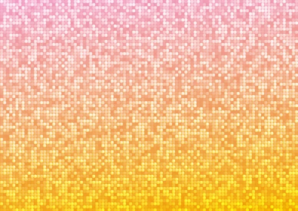 Vetor abstrato brilhante mosaico gradiente laranja fundo rosa — Vetor de Stock