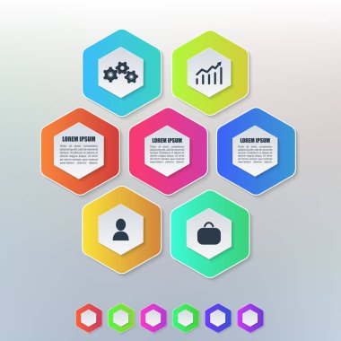 Vektör öğeleri infographics için