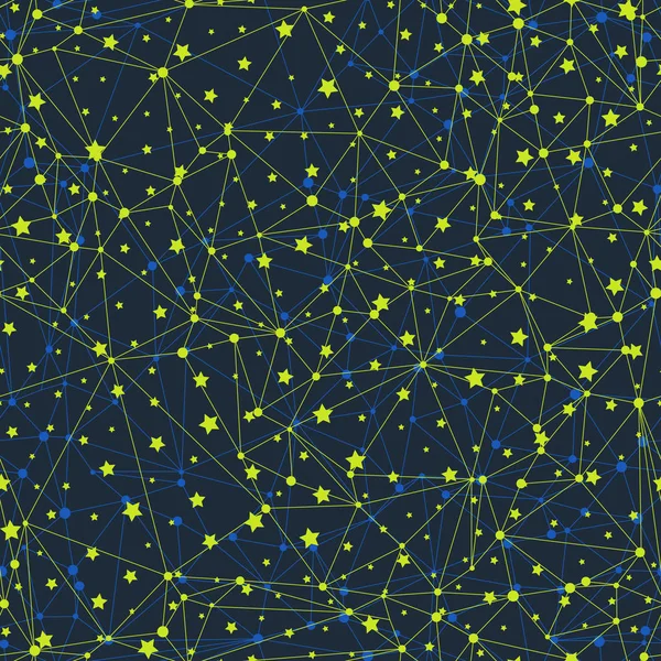 矢量无缝模式与抽象星空 — 图库矢量图片