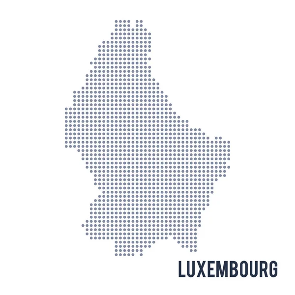 Vector dotted map of Luxembourg isolated on white background . — Stock Vector