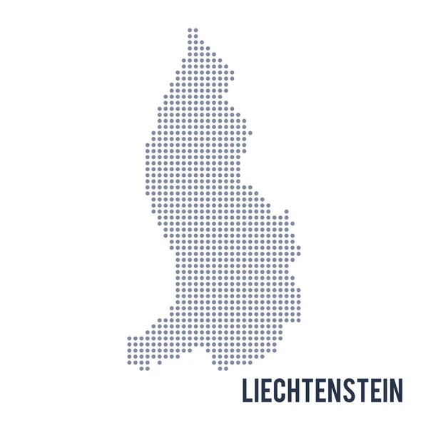 Vector dotted map of Liechtenstein isolated on white background . — Stock Vector