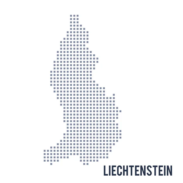 Vector pixel map of Liechtenstein isolated on white background — Stock Vector