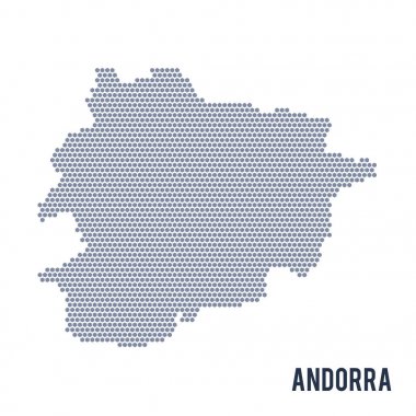 Vektör altıgen Andorra Haritası üzerinde gri bir backgroundd