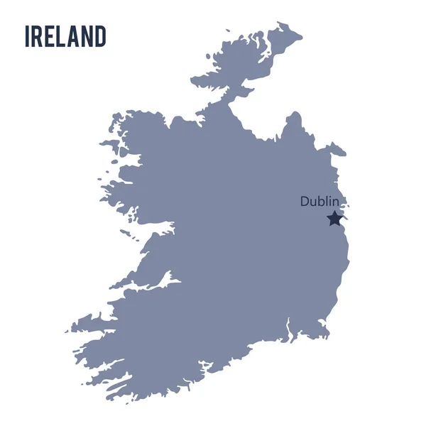Wektor Mapa Irlandii na białym tle. — Wektor stockowy
