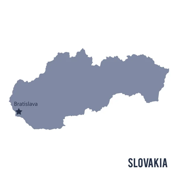 Vector map of Slovakia isolated on white background. — Stock Vector