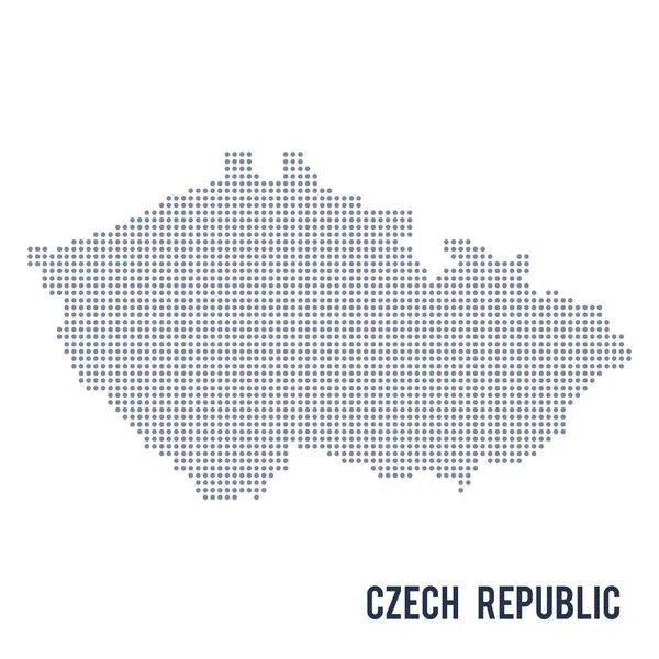 Vector dotted map of Czech Republic isolated on white background . — Stock Vector