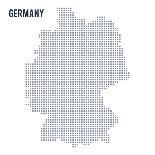 stock vector Vector pixel map of Germany isolated on white background