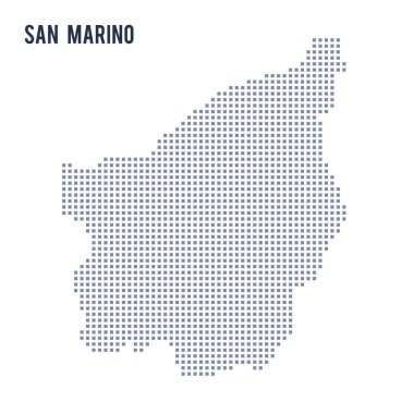 Vektör piksel beyaz arka plan üzerinde izole San Marino Haritası