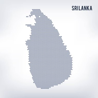 Vektör altıgen Sri Lanka haritası üzerinde gri bir arka plan