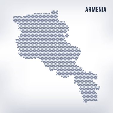 Ermenistan'ın vektör altıgen harita üzerinde gri bir arka plan