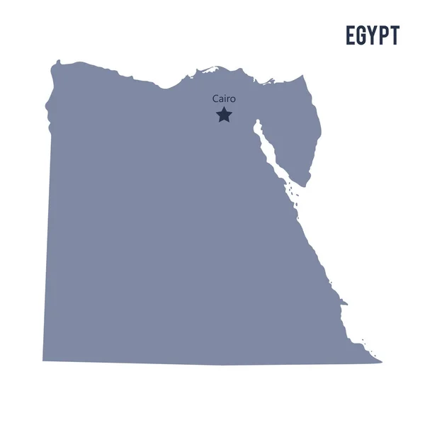 Vector map of Egypt isolated on white background. — Stock Vector