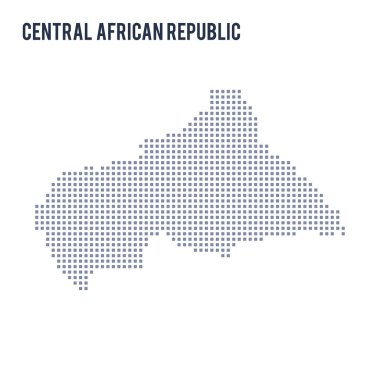 Orta Afrika Cumhuriyeti beyaz arka plan üzerinde izole vektör piksel Haritası