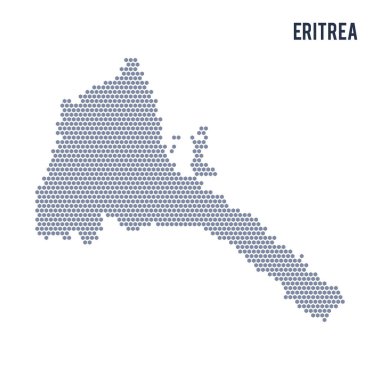Eritre vektör altıgen harita üzerinde beyaz bir arka plan