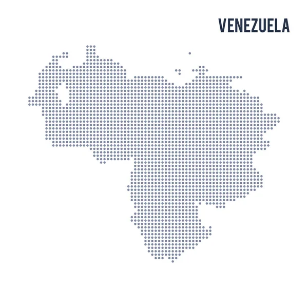 Mapa punteado vectorial de Venezuela aislado sobre fondo blanco  . — Archivo Imágenes Vectoriales