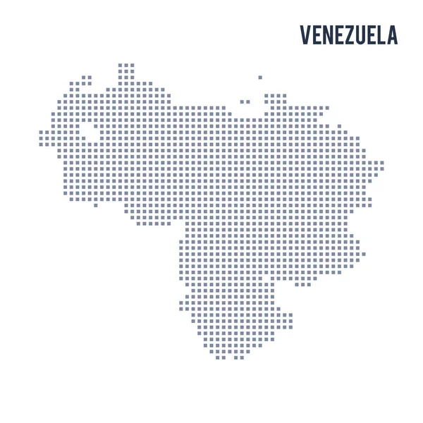 委内瑞拉在白色背景上分离向量像素地图 — 图库矢量图片