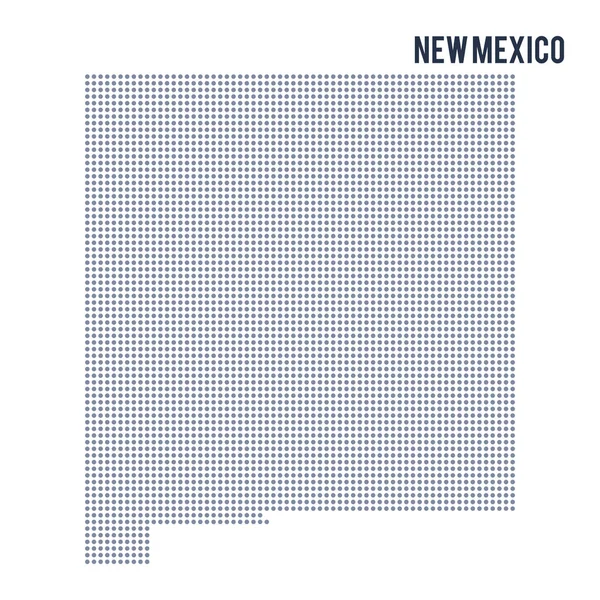 Wektor kropkowane mapę stanu Nowy Meksyk na białym tle . — Wektor stockowy