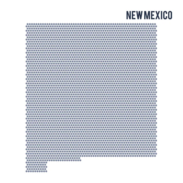 Вектор шестикутник карту з штат Нью-Мексико на білому фоні — стоковий вектор
