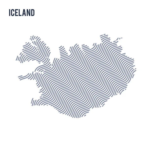 Векторная абстрактная карта Исландии на белом фоне . — стоковый вектор